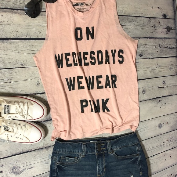Mean Girls Tops - Mean Girls tee shirt on Wednesday we wear pink